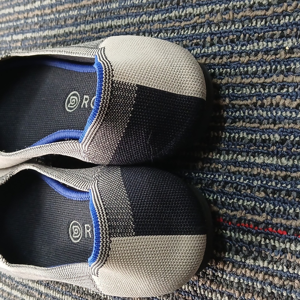 Rothy's Round / Cap Toe Flats Navy/cream Size 11 - Picture 6 of 7